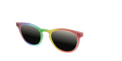 The Polarized Rainbow Gradient Sun Top