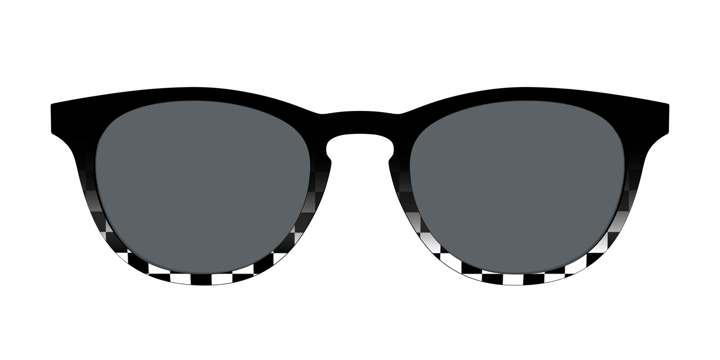 The Polarized Checkerboard Fade Sun Top