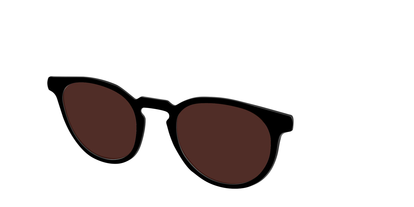 The Black with Brown Golf Lens