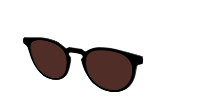 The Black with Brown Golf Lens