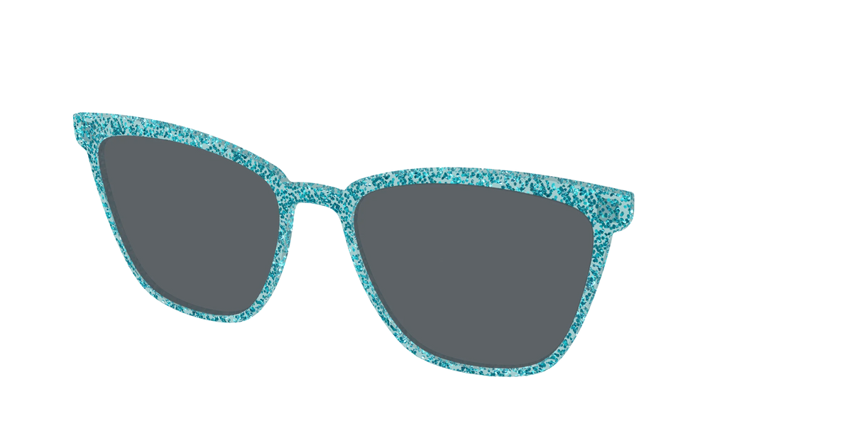 The Polarized Aquamarine Sparkle Sun Top