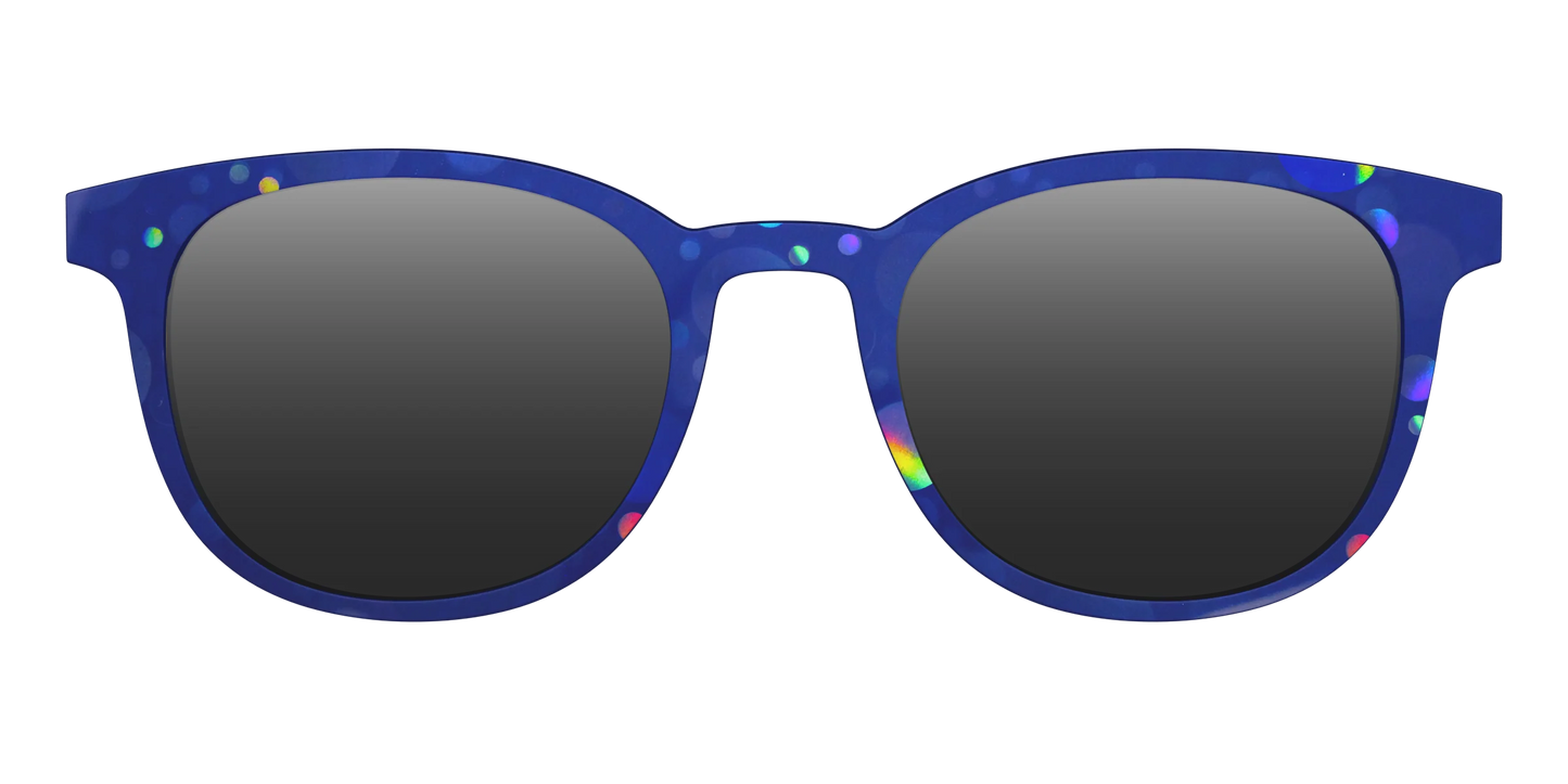 The Polarized Navy Holographic Bubbles Sun Top