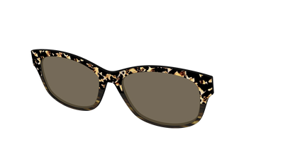 The Polarized Caramel Tortoise Horn Split Sun Top