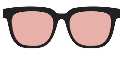 The Black With Coral Pink Lens