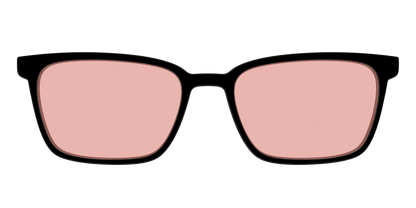 The Black With Coral Pink Lens