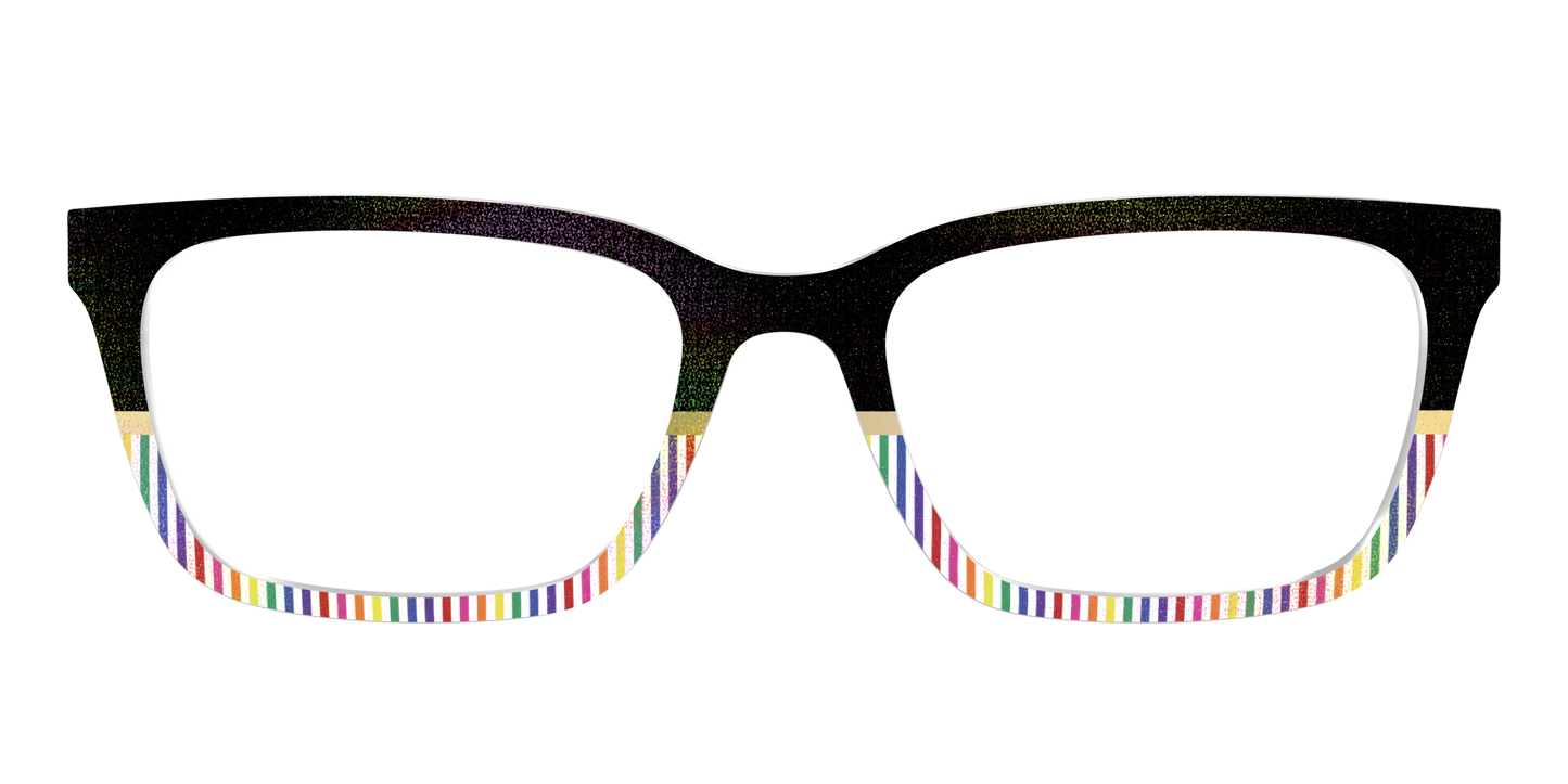 The Chic Pride Stripes Crystal with Gold Foil