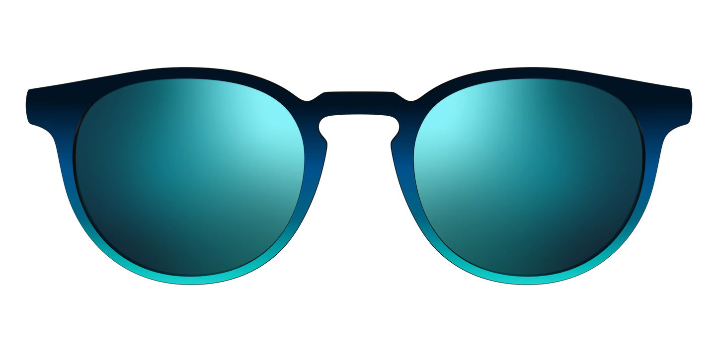 The Polarized Royal Blue to Seafoam Gradient Sun Top