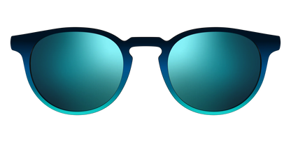 The Polarized Royal Blue to Seafoam Gradient Sun Top
