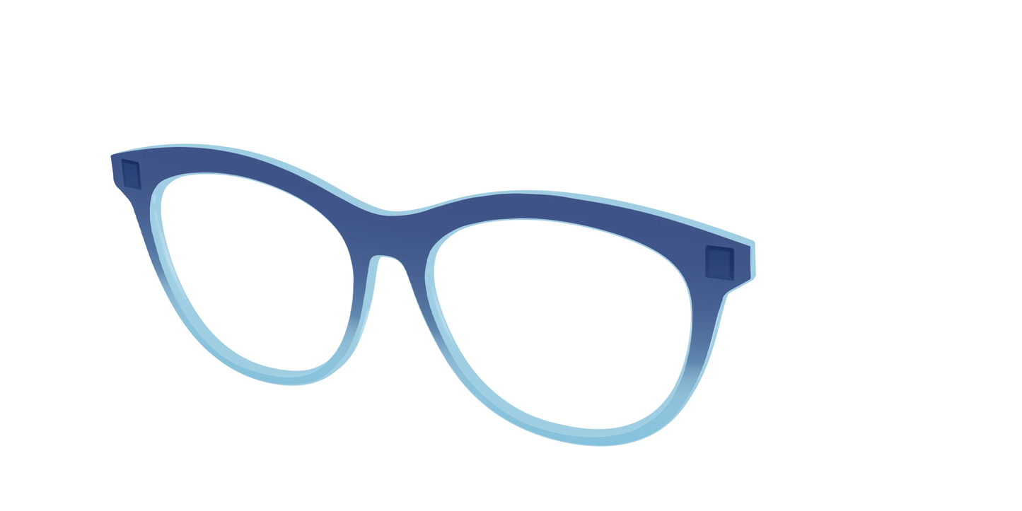 The Indigo to Sky Blue Gradient Crystal