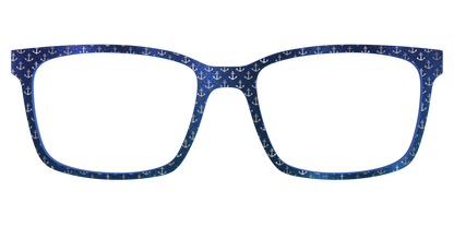 The Blue Shimmer with Silver Foil Anchors