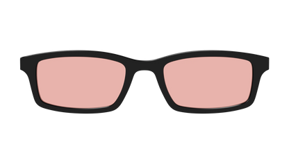 The Black With Coral Pink Lens