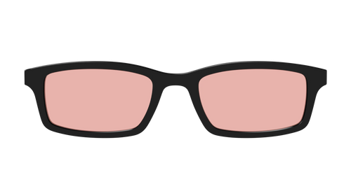 The Black With Coral Pink Lens