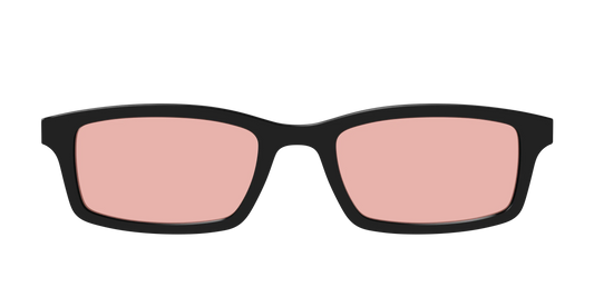 The Black With Coral Pink Lens