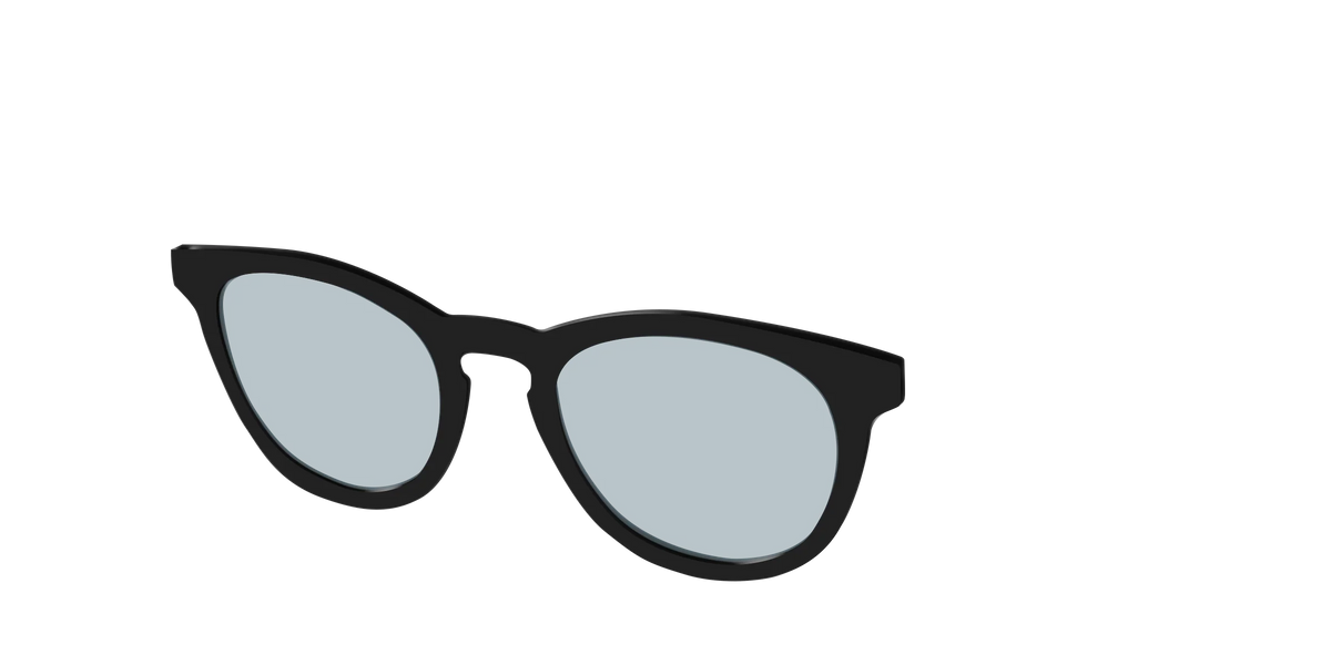 The Black With Slate Blue Lens