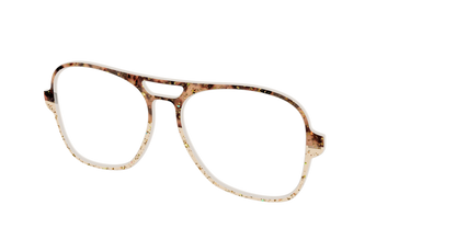 The Khaki Tortoise Crystal Split with Gold Flakes