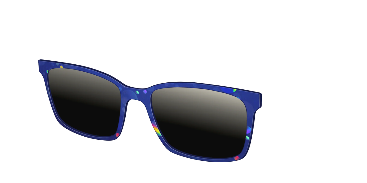 The Polarized Navy Holographic Bubbles Sun Top