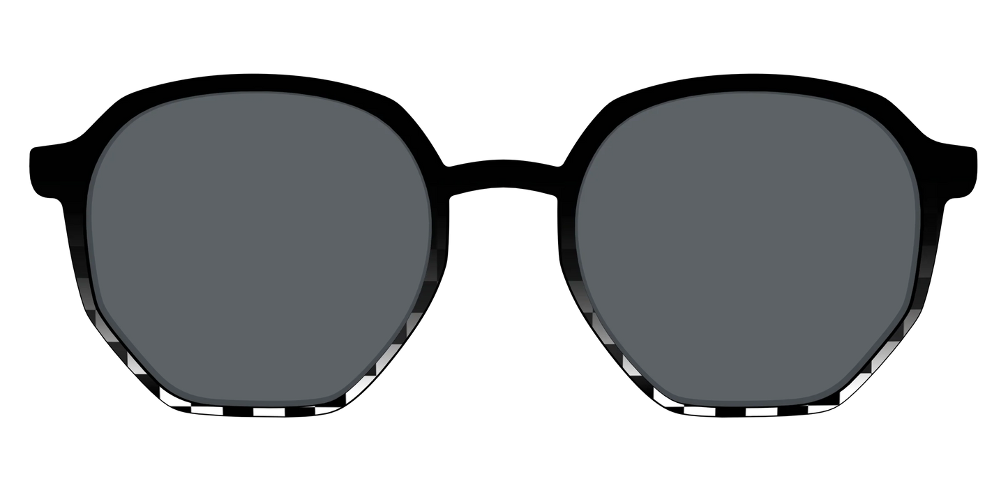 The Polarized Checkerboard Fade Sun Top