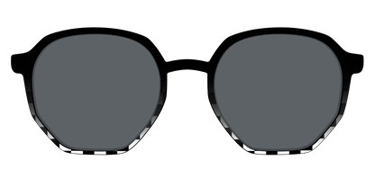 The Polarized Checkerboard Fade Sun Top