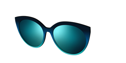 The Polarized Royal Blue to Seafoam Gradient Sun Top