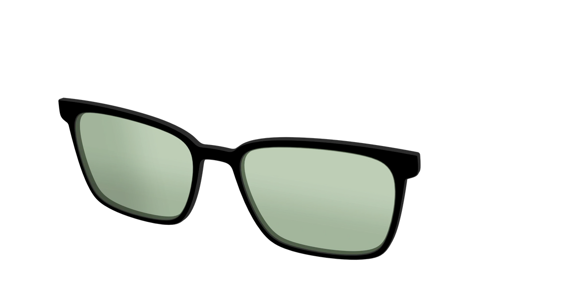 The Black With Sage Green Lens