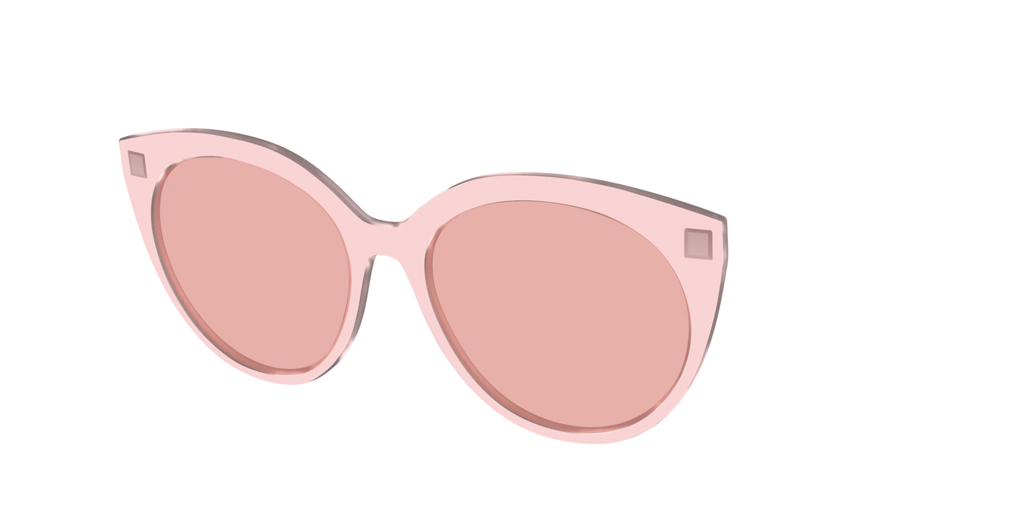 The Pink Crystal With Coral Pink Lens