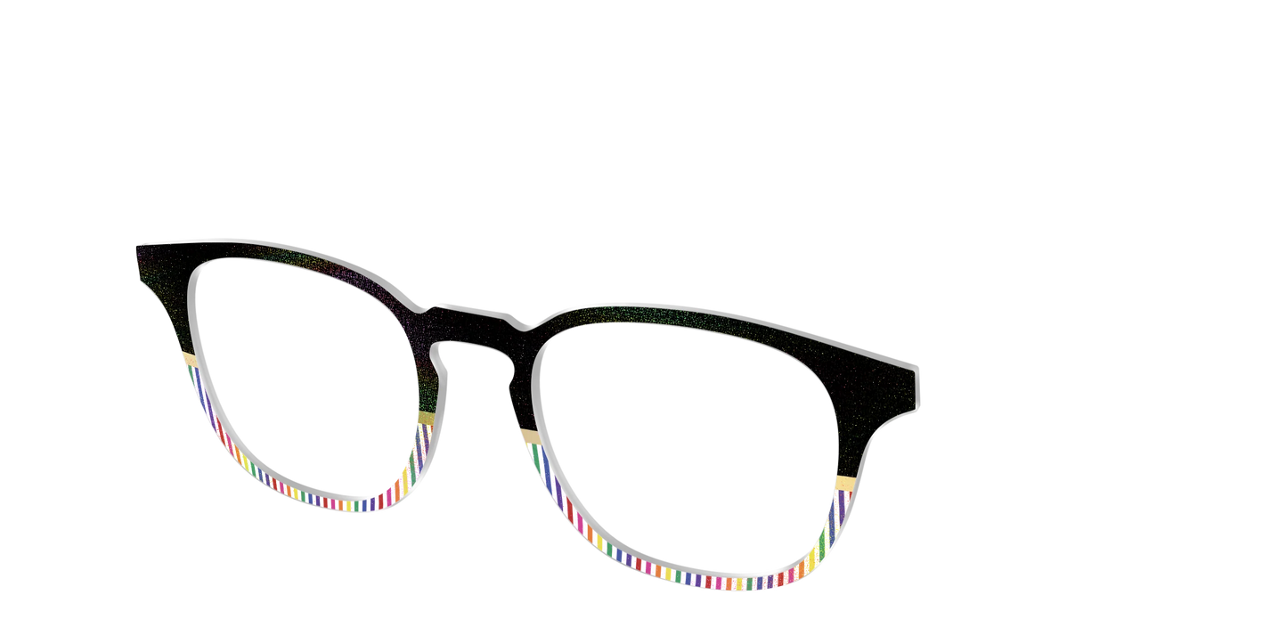 The Chic Pride Stripes Crystal with Gold Foil