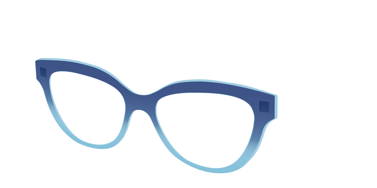 The Indigo to Sky Blue Gradient Crystal