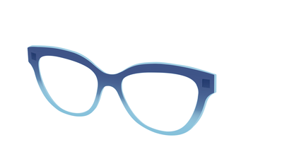 The Indigo to Sky Blue Gradient Crystal