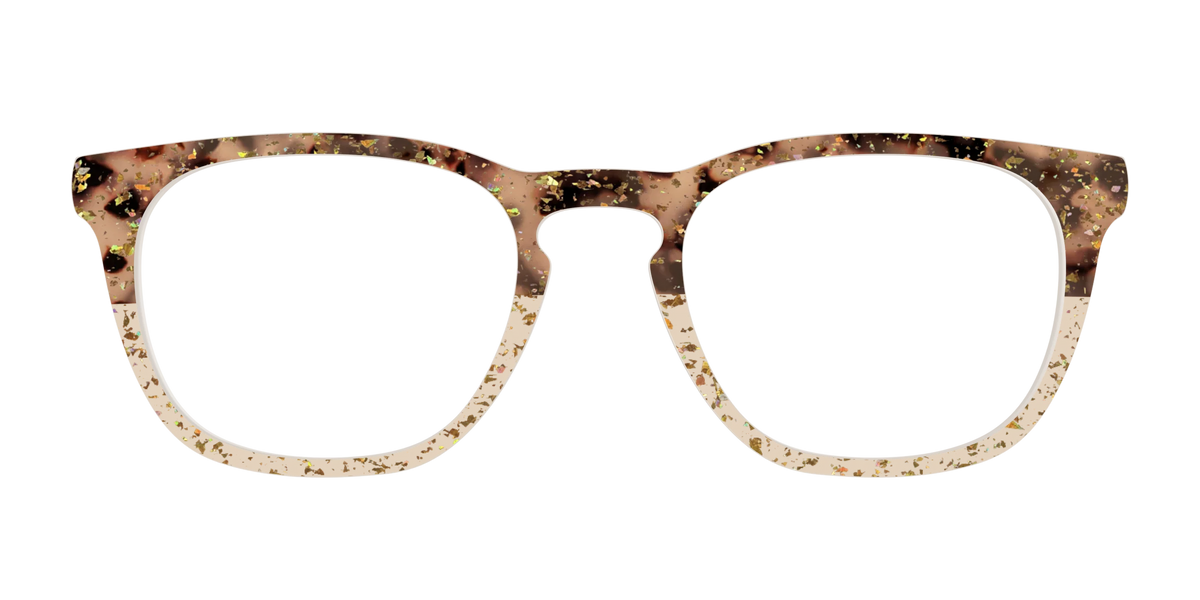 The Khaki Tortoise Crystal Split with Gold Flakes