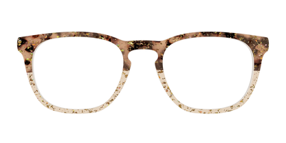 The Khaki Tortoise Crystal Split with Gold Flakes