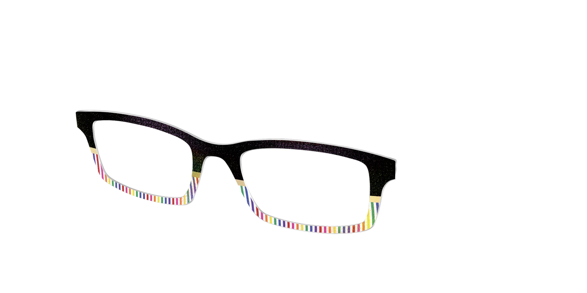 The Chic Pride Stripes Crystal with Gold Foil