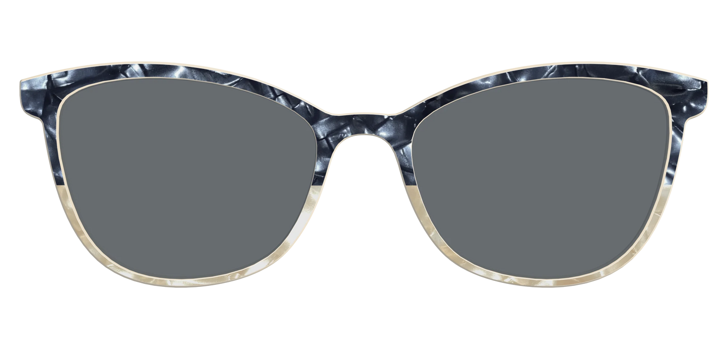 The Polarized Navy to Taupe Pearl Split Sun Top