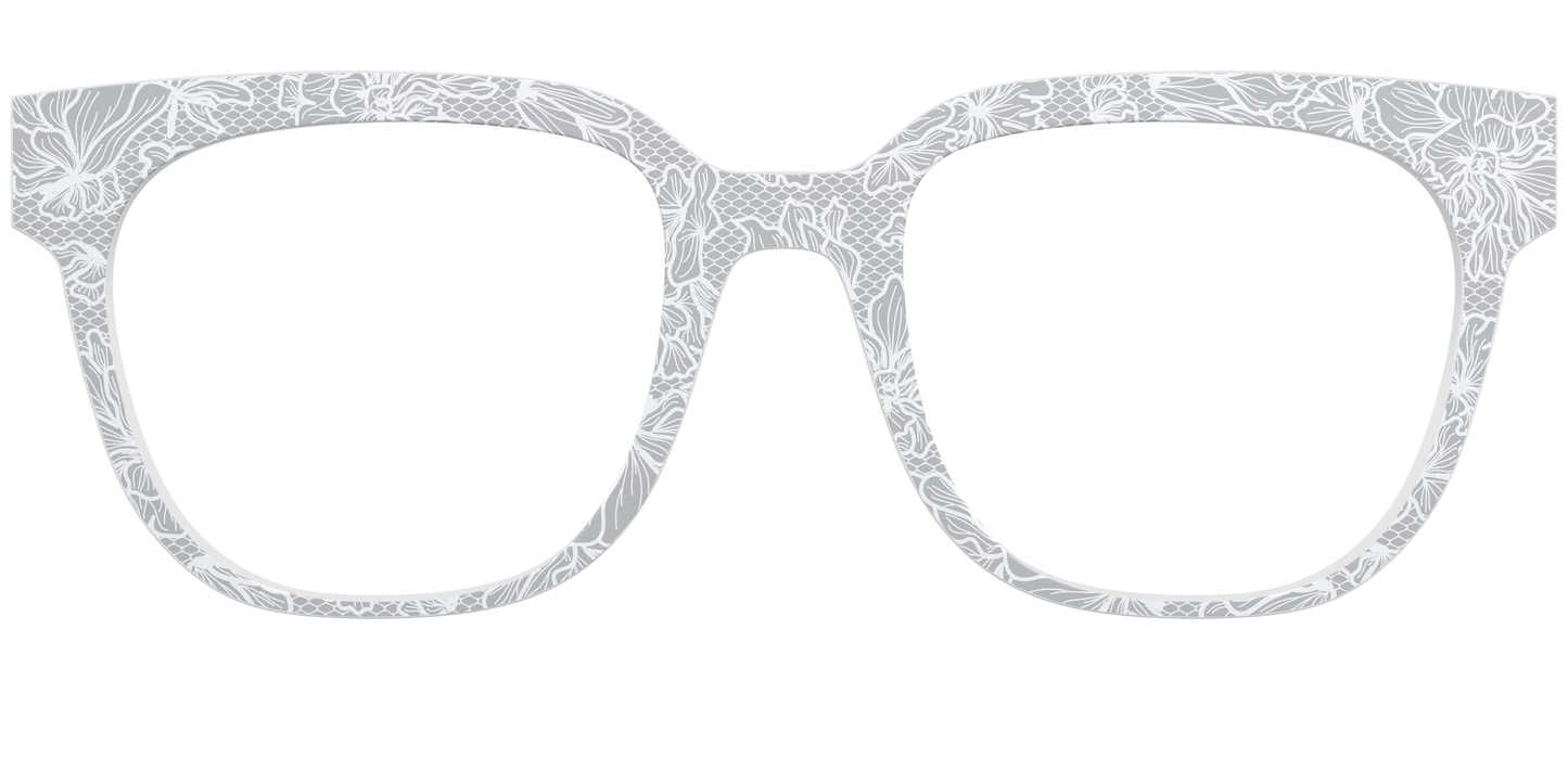 The Pale Gray Floral Lace