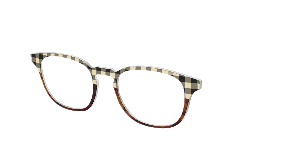 The Ivory Plaid Wood Split