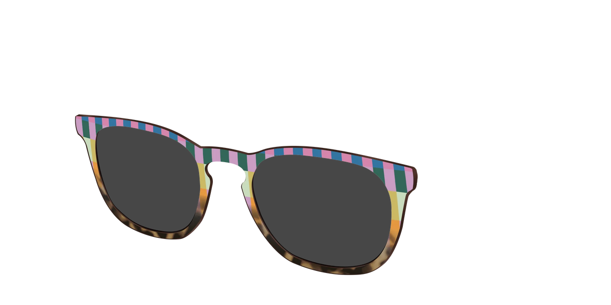 The Polarized Summer Stripes Tortoise Sun Top