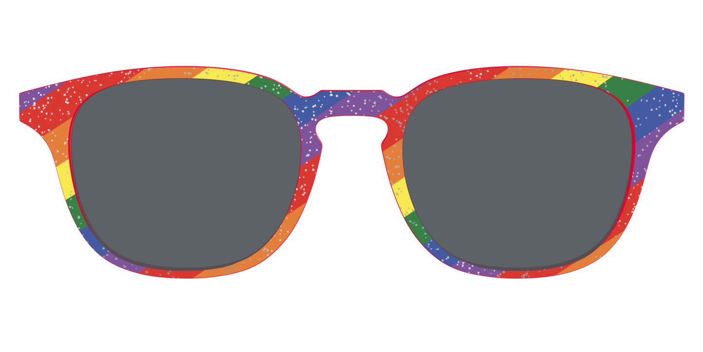 The Polarized Traditional Pride Flag Glitter Sun Top