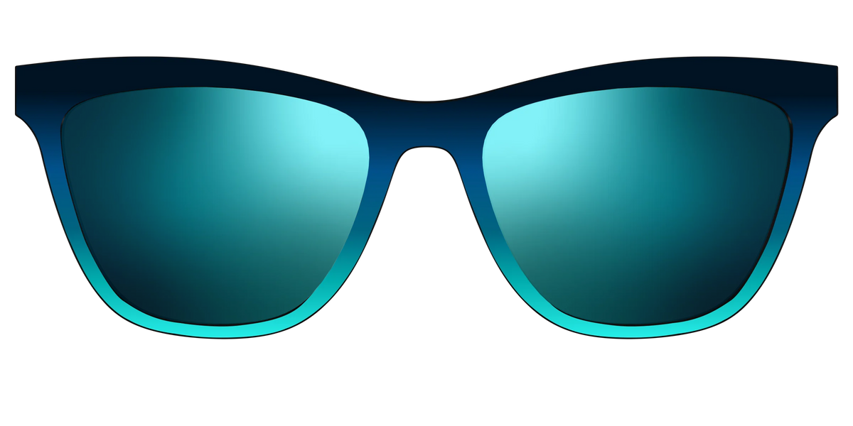The Polarized Royal Blue to Seafoam Gradient Sun Top