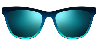 The Polarized Royal Blue to Seafoam Gradient Sun Top