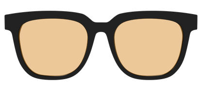 The Black With Umber Brown Lens