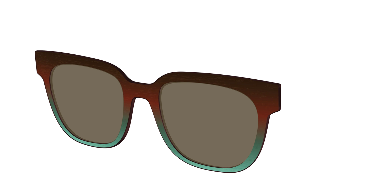 The Polarized Mahogany to Juniper Woodgrain Sun Top
