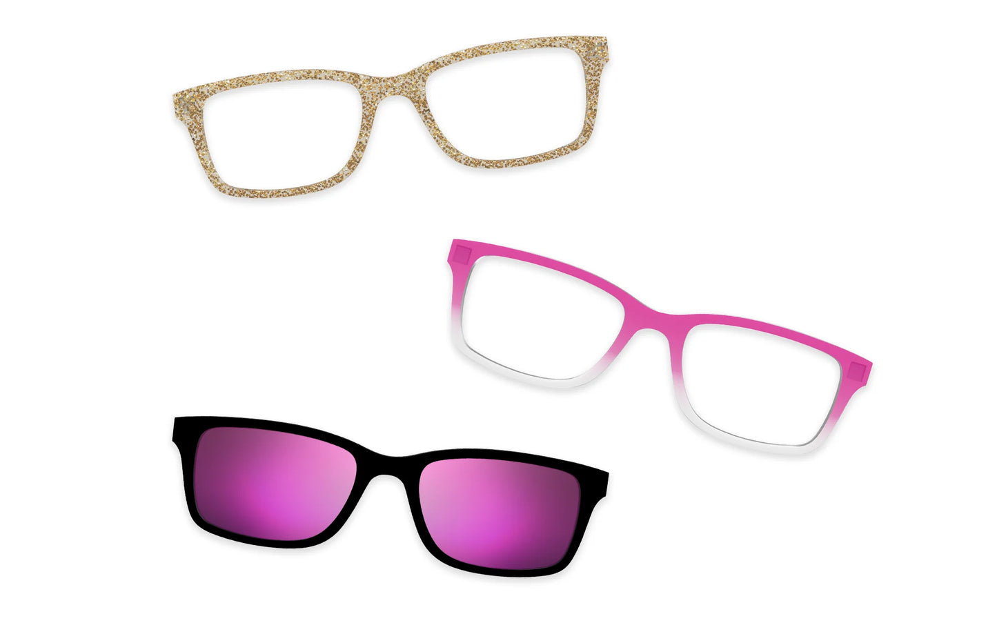 Pink Glitter Clear - Set