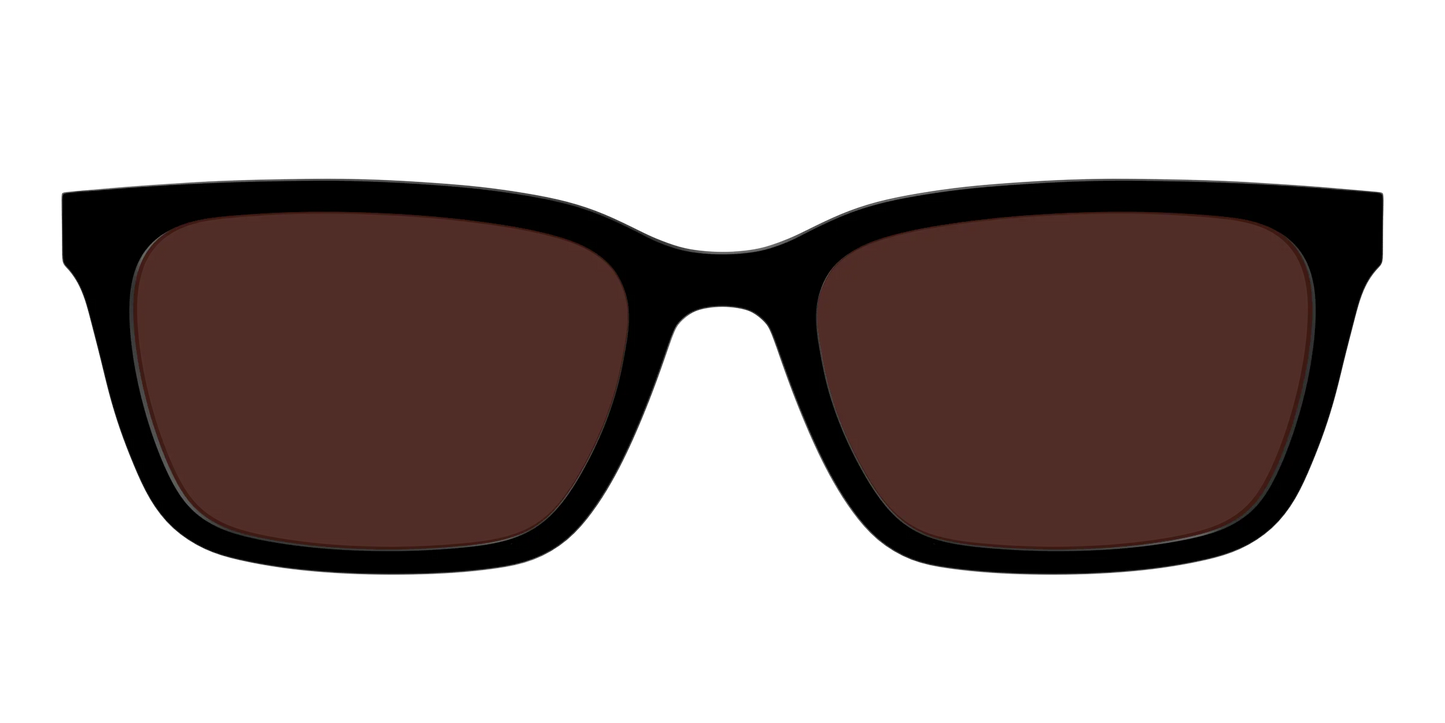 The Black with Brown Golf Lens