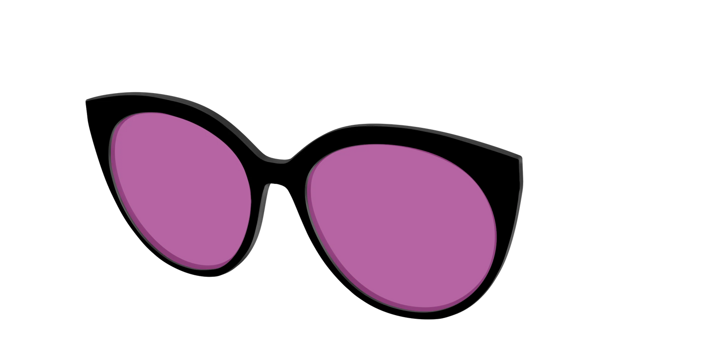 The Black with Violet Golf Lens