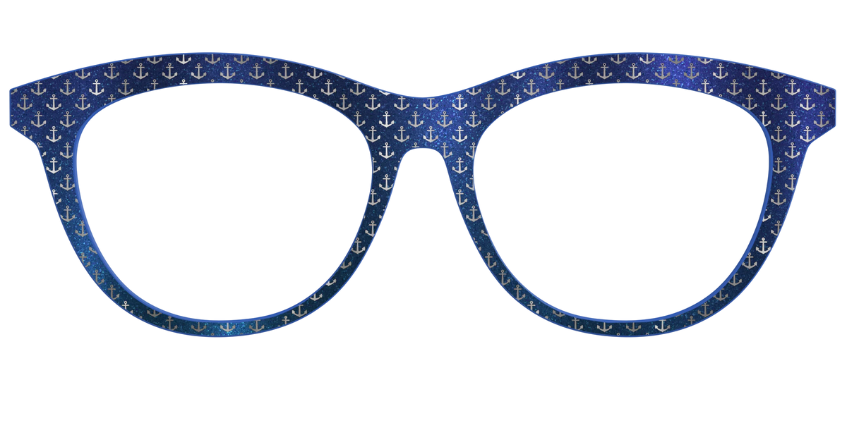 The Blue Shimmer with Silver Foil Anchors