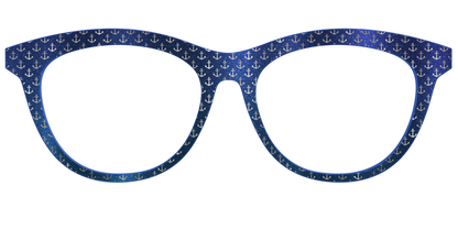The Blue Shimmer with Silver Foil Anchors