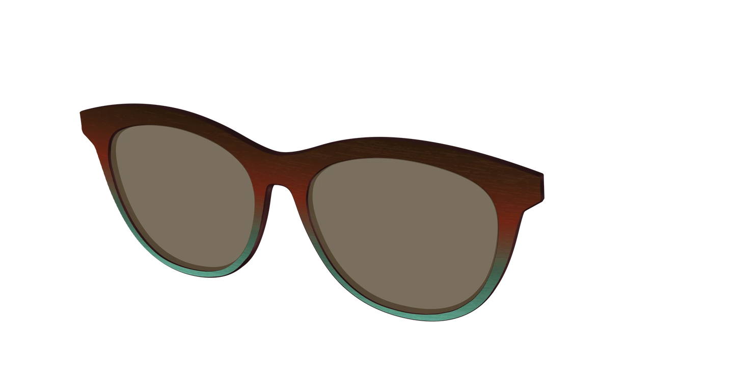 The Polarized Mahogany to Juniper Woodgrain Sun Top