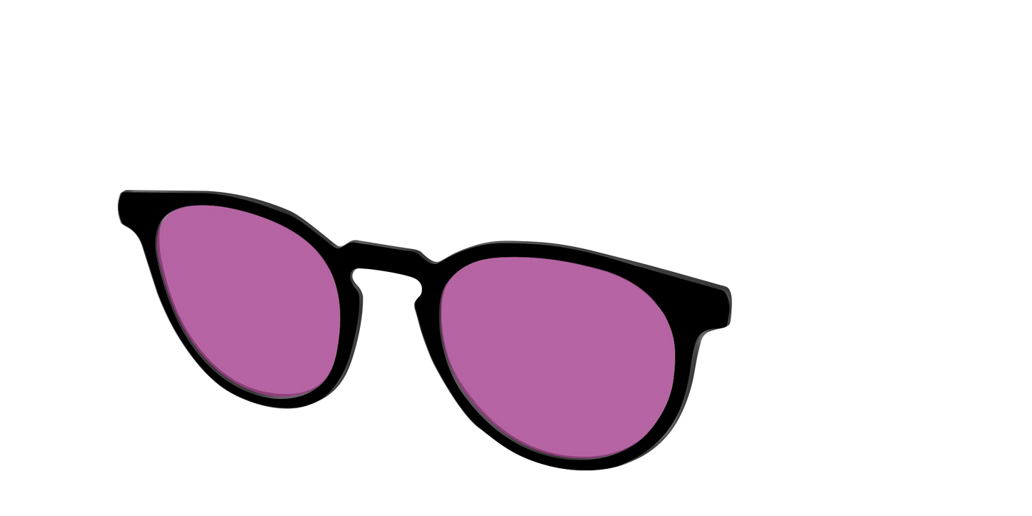 The Black with Violet Golf Lens