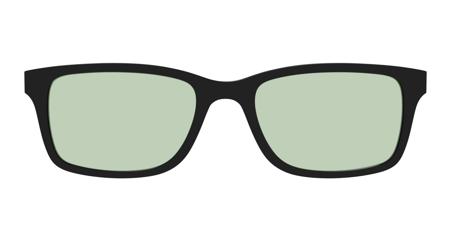 The Black With Sage Green Lens