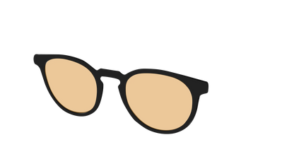 The Black With Umber Brown Lens