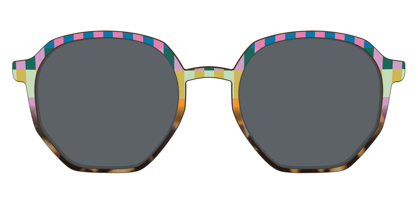 The Polarized Summer Stripes Tortoise Sun Top